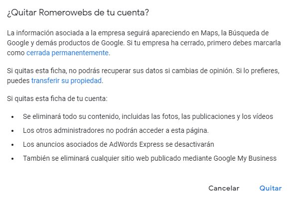 quitar ficha gmb quitar ficha gmb